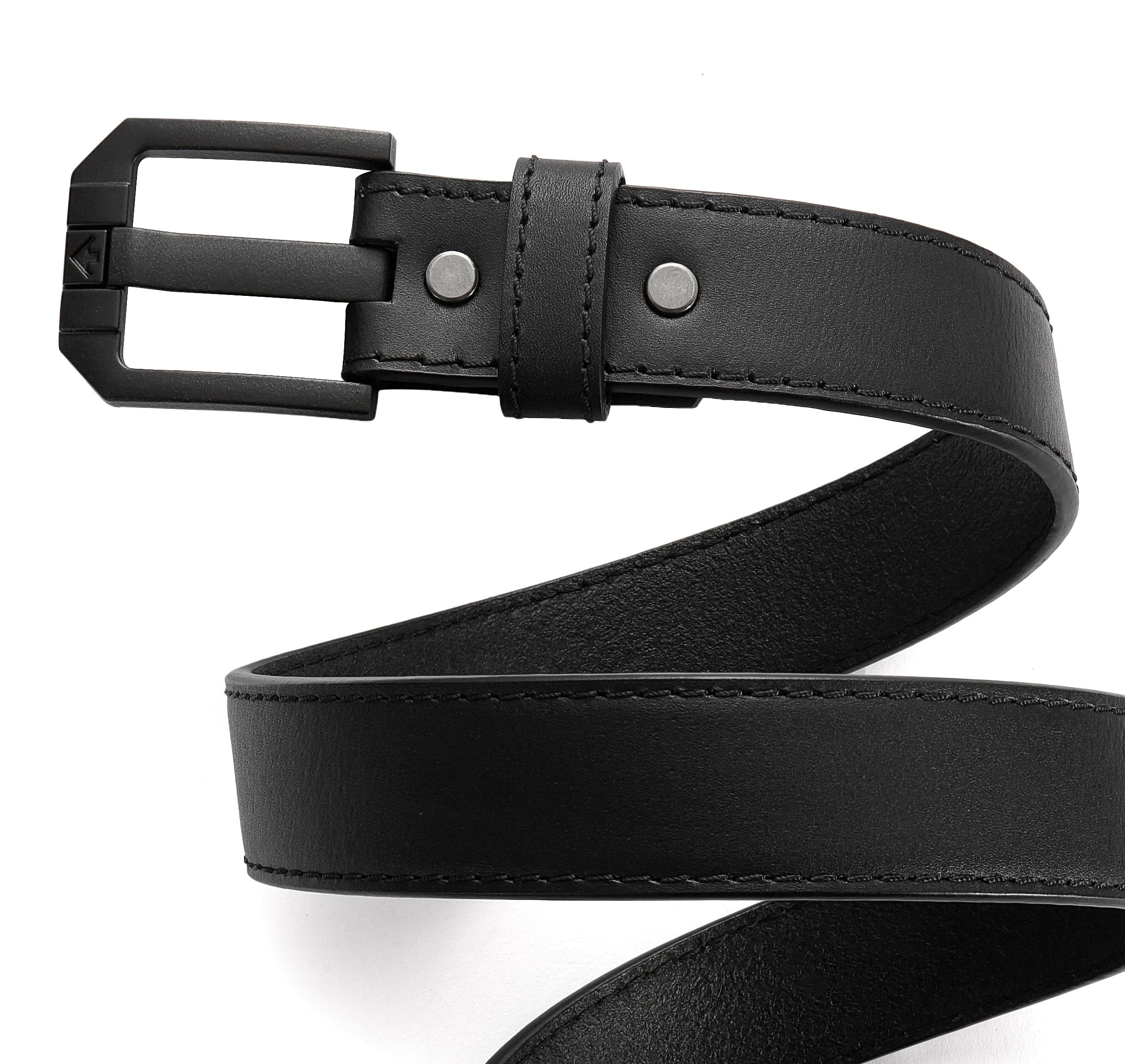 YOETEY Cinturón de cuero para hombre – Cinturón resistente de 1.5 pulgadas para trabajo CCW