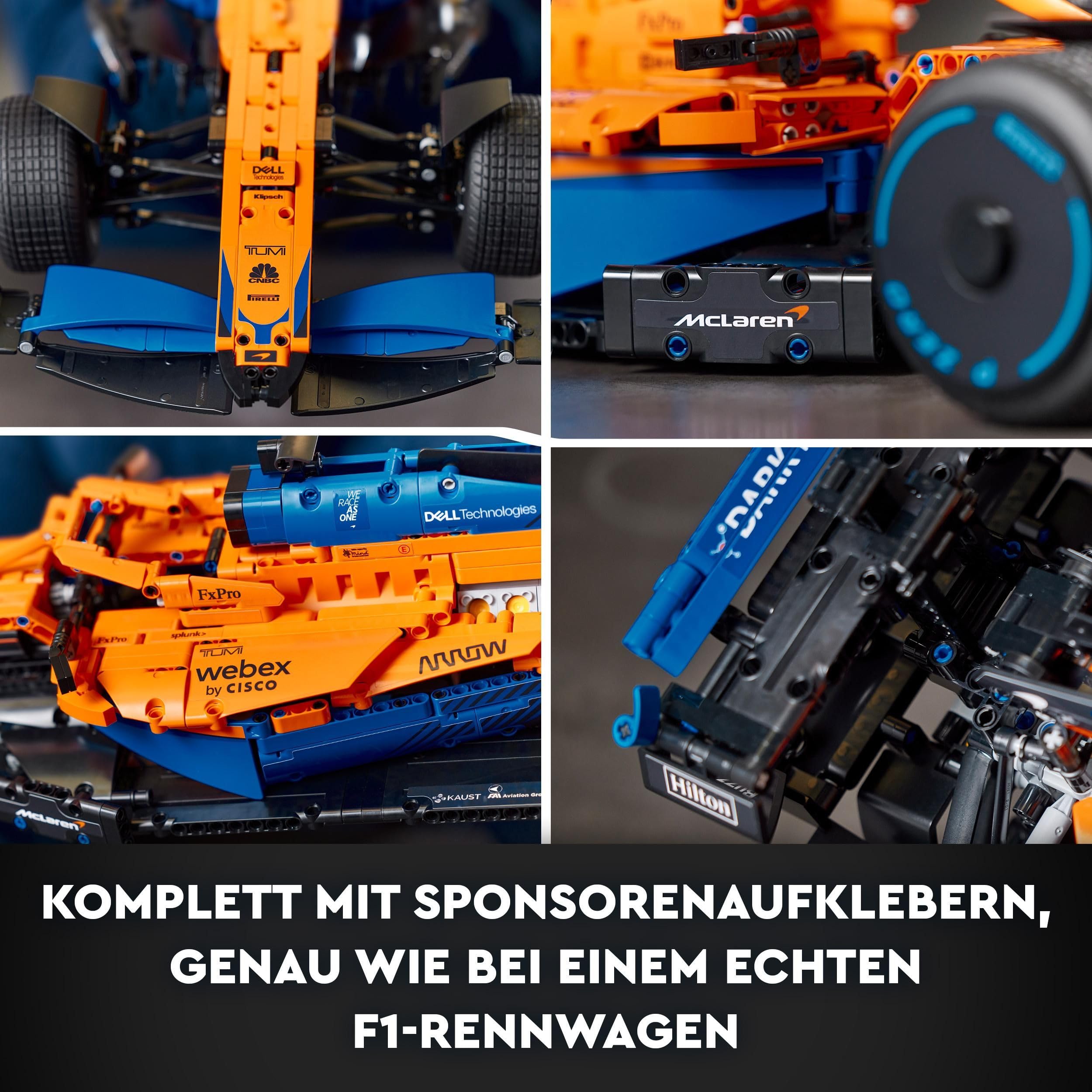 LEGO Technic McLaren Formel 1 Rennwagen - F1 Modellauto für Erwachsene mit V6-Motor und Lenkung - Geschenk für Fans von Motorsport & Sammler - 42141