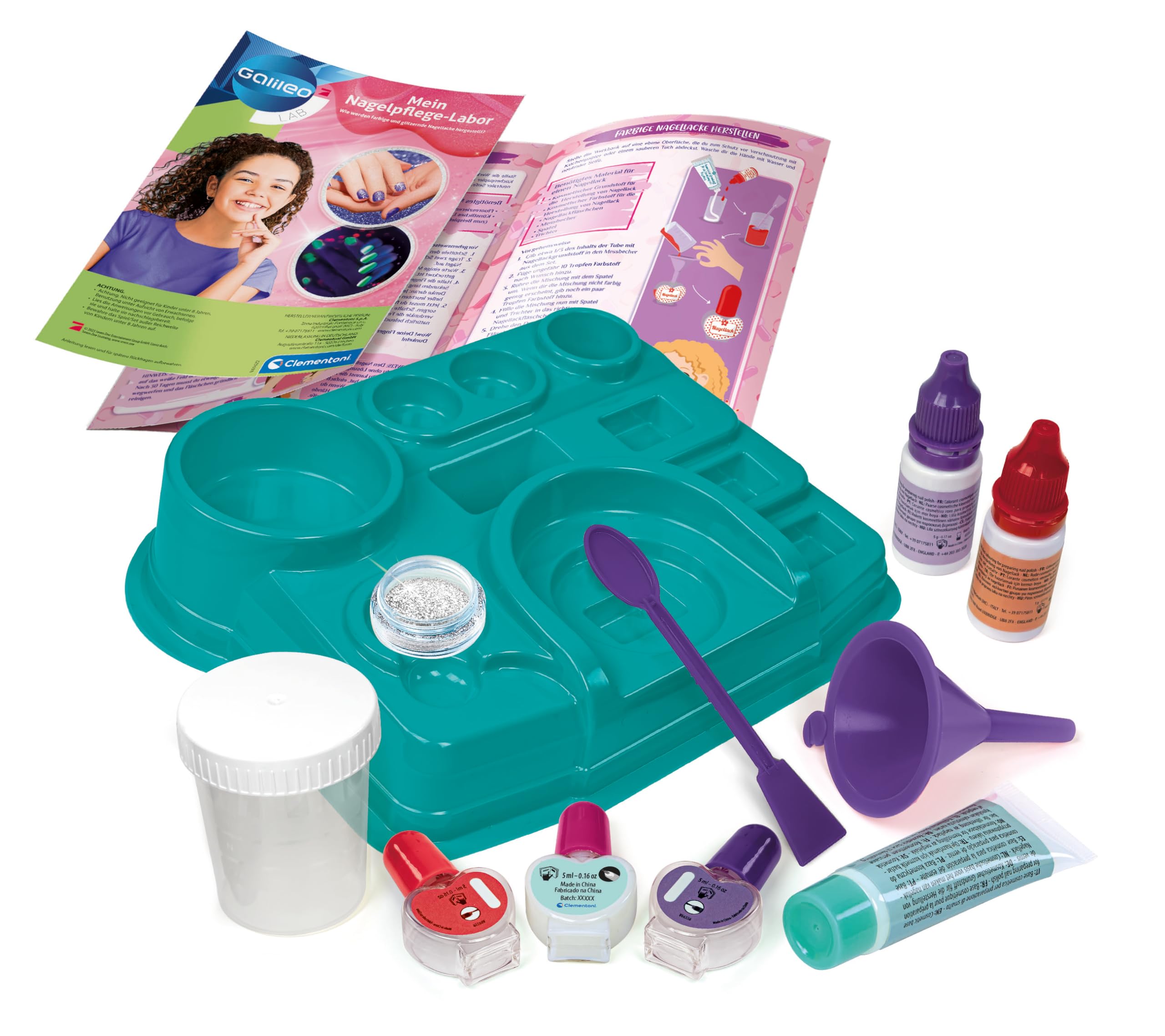 Galileo Lab 59325 - Set di unghie fai da te per bambini a partire dagli 8 anni in su, 59325
