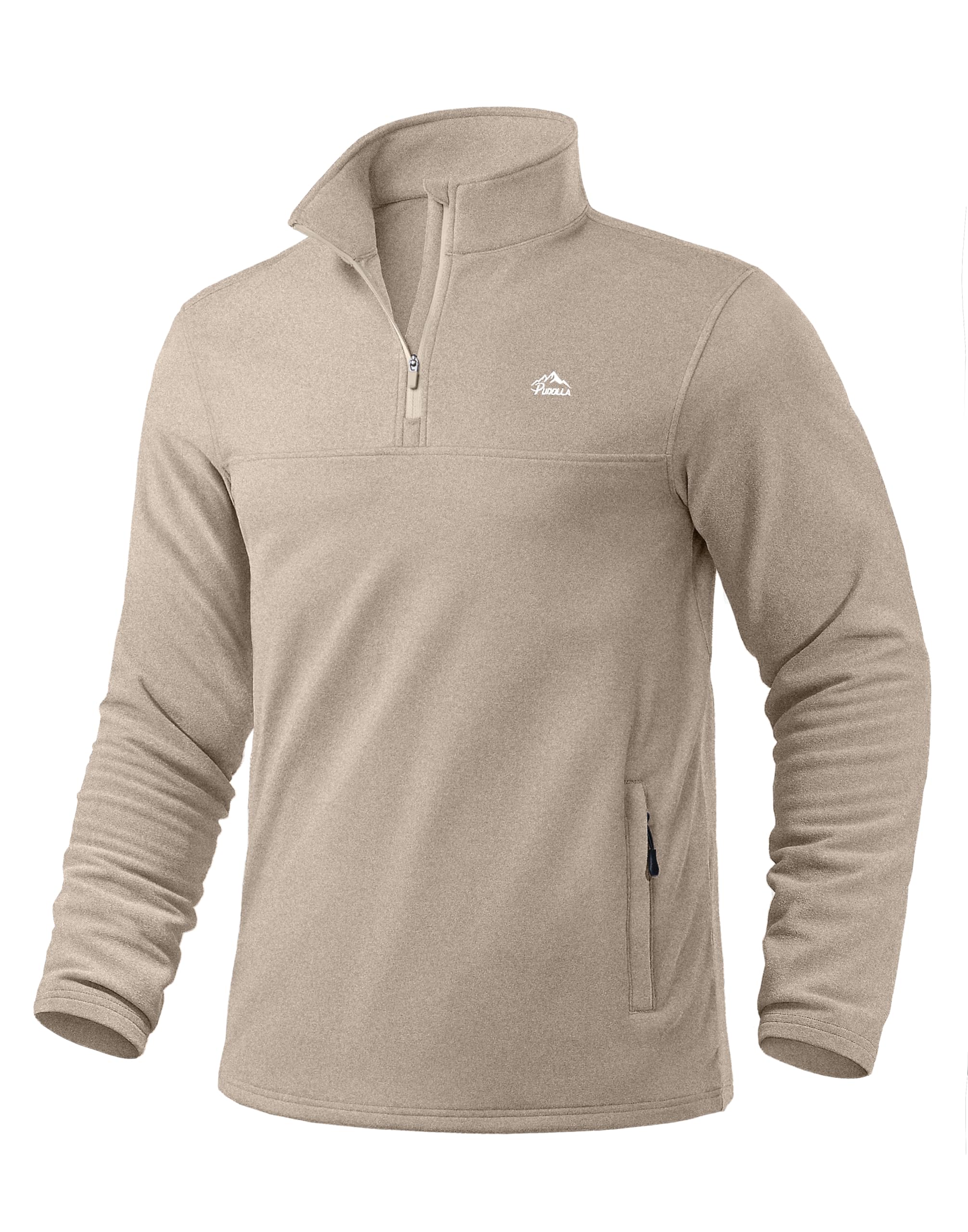 Men's Quarter Zip Pullover with 2 Pockets Fleece Warm Soft Golf Sweatshirts for Athletic Workout Running