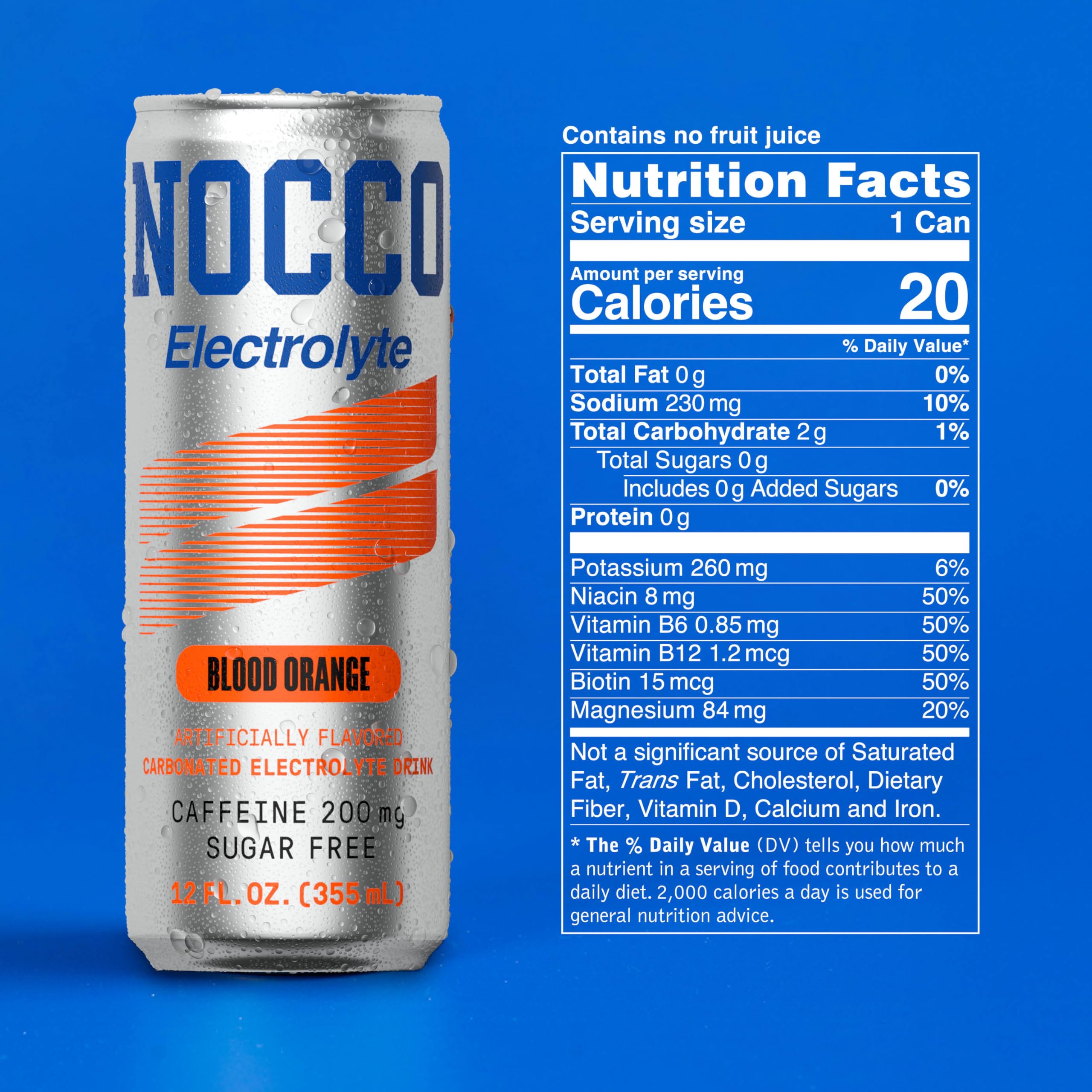 Amazon.com: NOCCO Zero Sugar Electrolyte Drink, Blood Orange - 12
