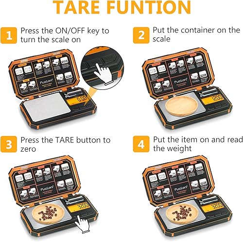 Miniatura 4 de Fuzion Báscula digital de gramos, báscula de bolsillo digital de 7.05oz0.00oz con 6 unidades para pasatiempos personales, escala pequeña, precisión