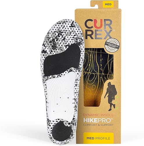 CURREX Plantillas HikePro para botas y zapatos de senderismo  Insertos de absorción de impactos para ayudar a reducir la fatiga y aumentar el