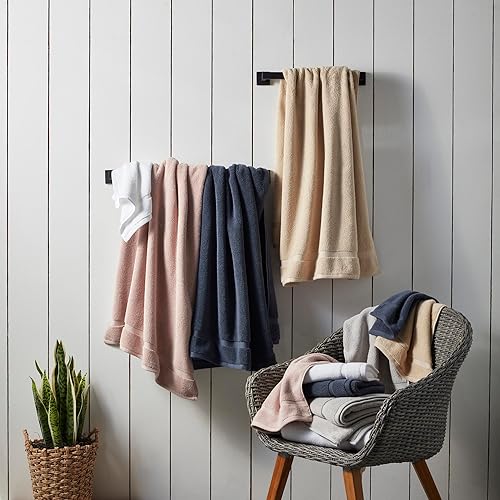 Miniatura 7 de Splendid Home Supersoft - Juego de toallas de baño de 6 piezas, 100% algodón, de gran tamaño, color gris claro