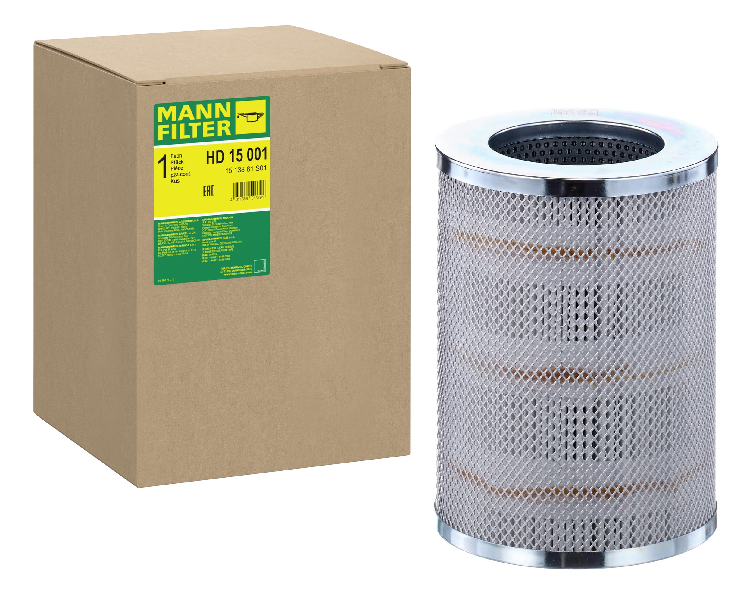 MANN-FILTER HD 15 001 Hydraulikfilter
