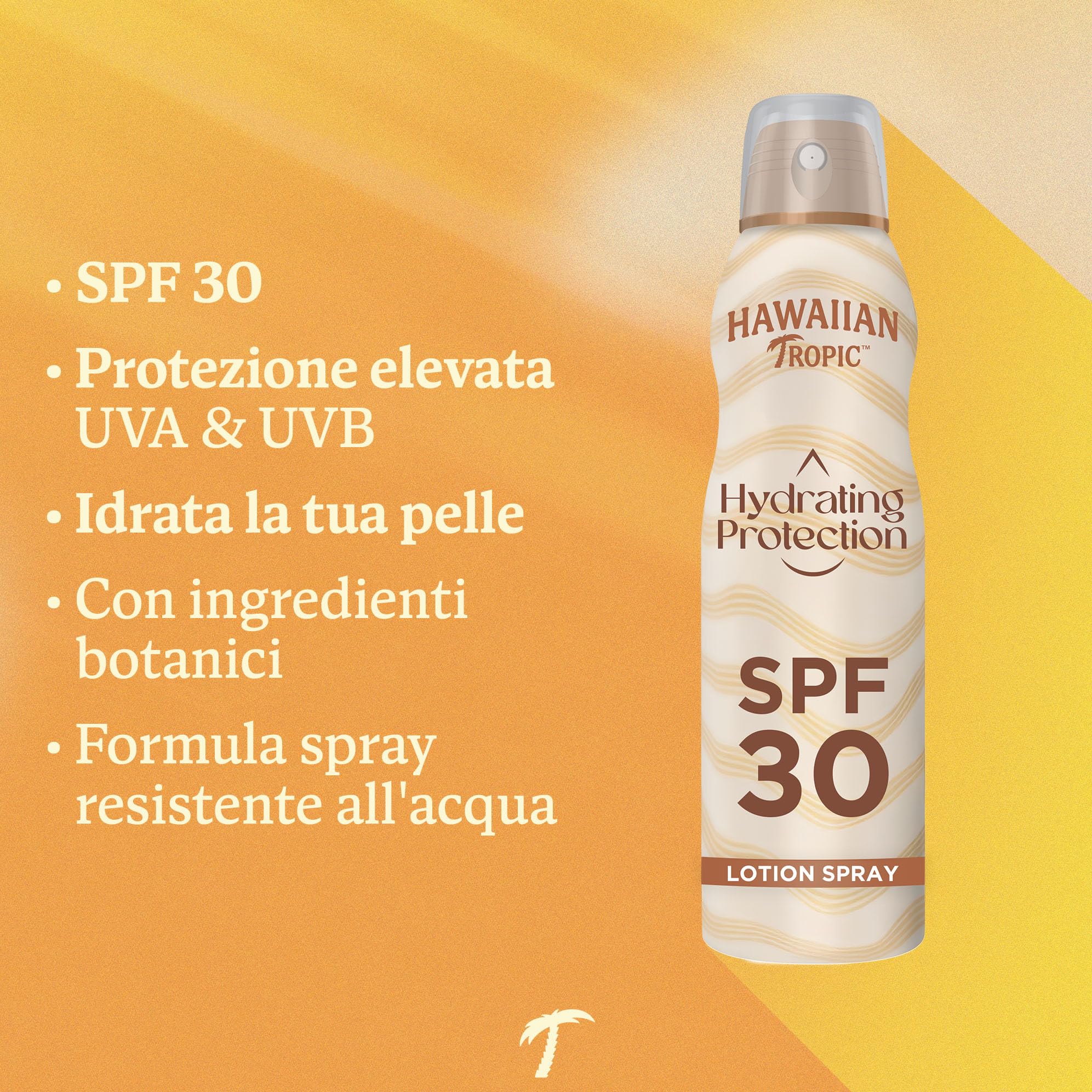 Spray Solare Protettivo Idratante di Hawaiian Tropic, Protezione SPF 50 UVA e UVB Resistente all'Acqua, Profumo Tropicale, Lozione Solare, 220 ml