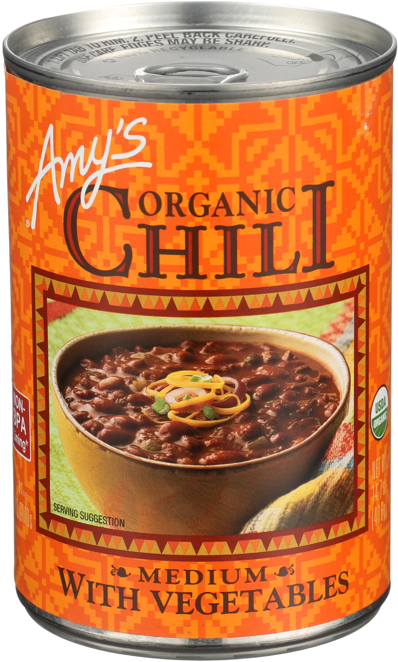 Amy's Organic Chili with Vegetables Medium -- 14.7 oz