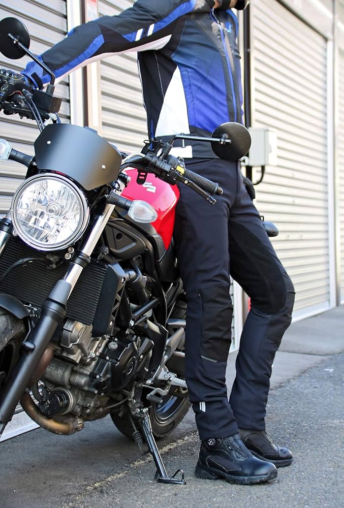 ［程度良好］FLAGSHIPエスフォーライドパンツ　サイズＬ エスフォーライドパンツ フラッグシップ オートバイ専用