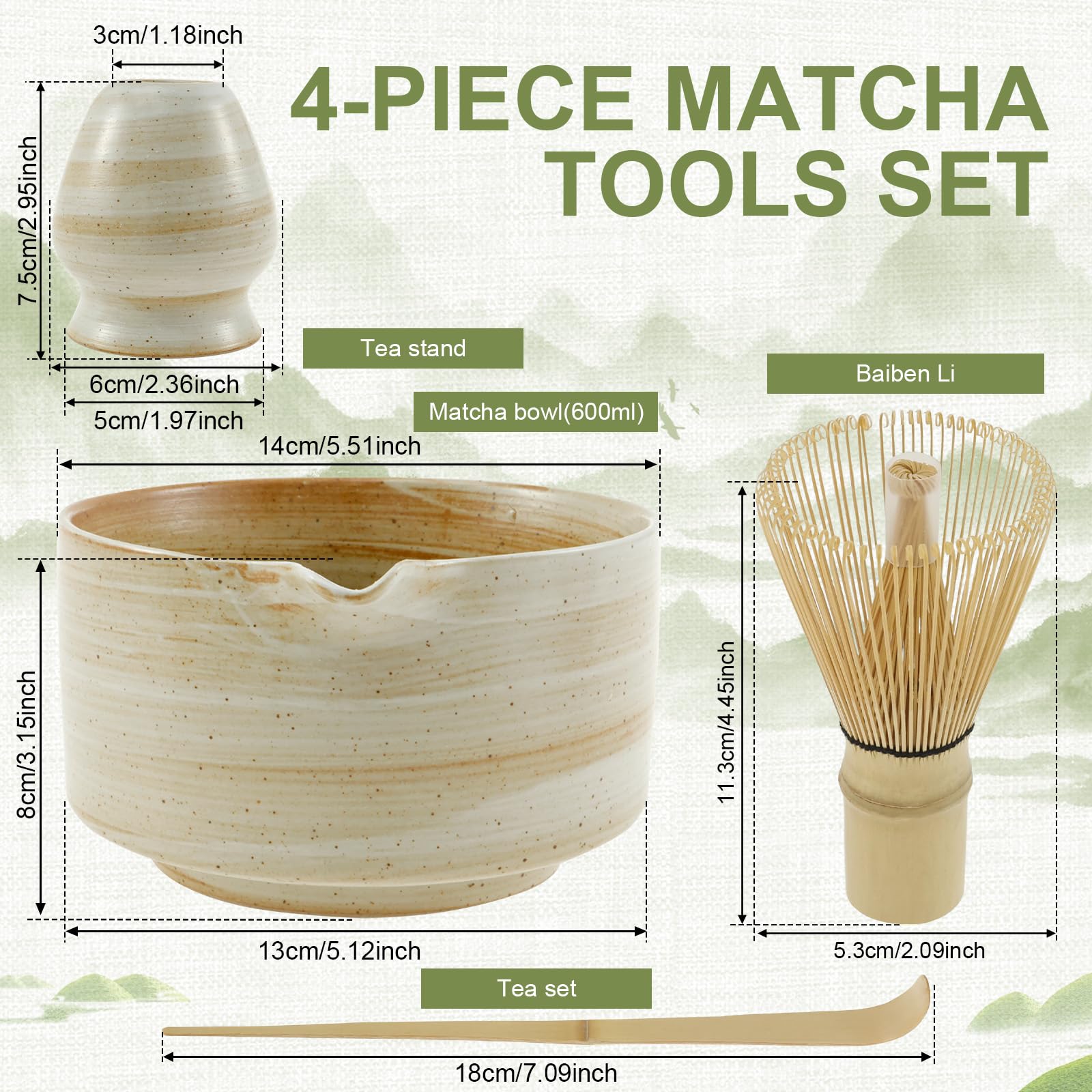 4Pcs Matcha Whisk Set - Image 2