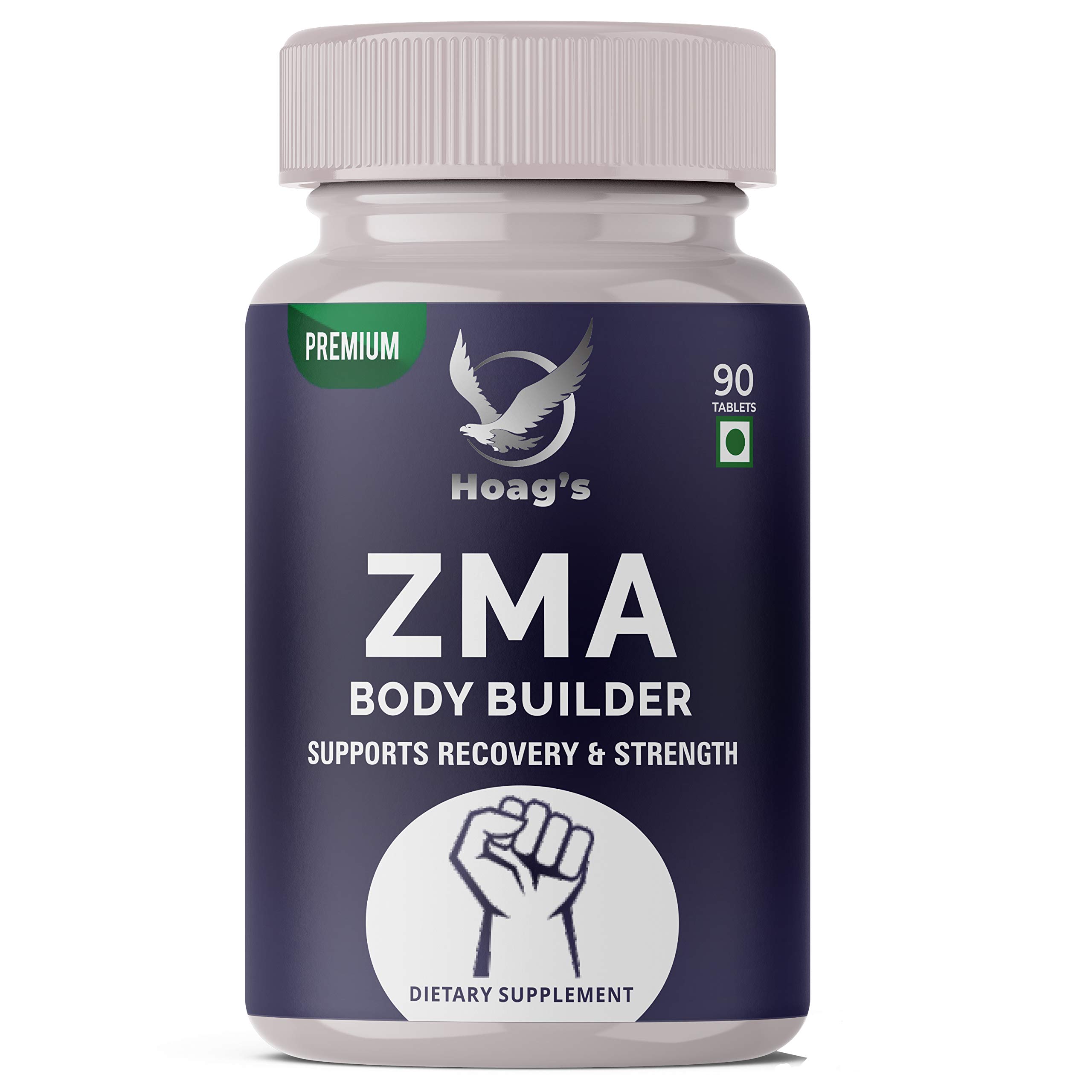 Hoag's ZMA Suppliments Supports Your Immune System Build Muscles Strength, Stamina and Recovery || Improve Sleep Quality Supplement with Zinc, Magnesium & Vitamin B6 - 90 Tablets