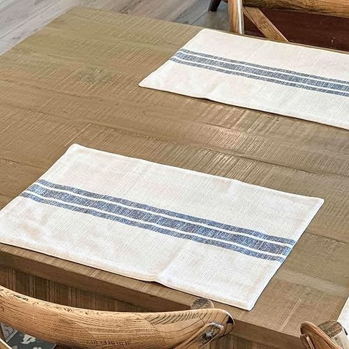 Miniatura 2 de Piper Classics Market Place - Camino de mesa de 36 pulgadas con rayas de grano azul