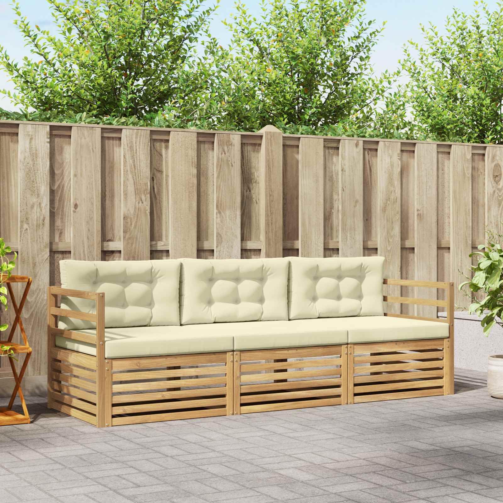 Canapé d'extérieur en bois d'acacia pour vos soirées d'été sur la terrasse