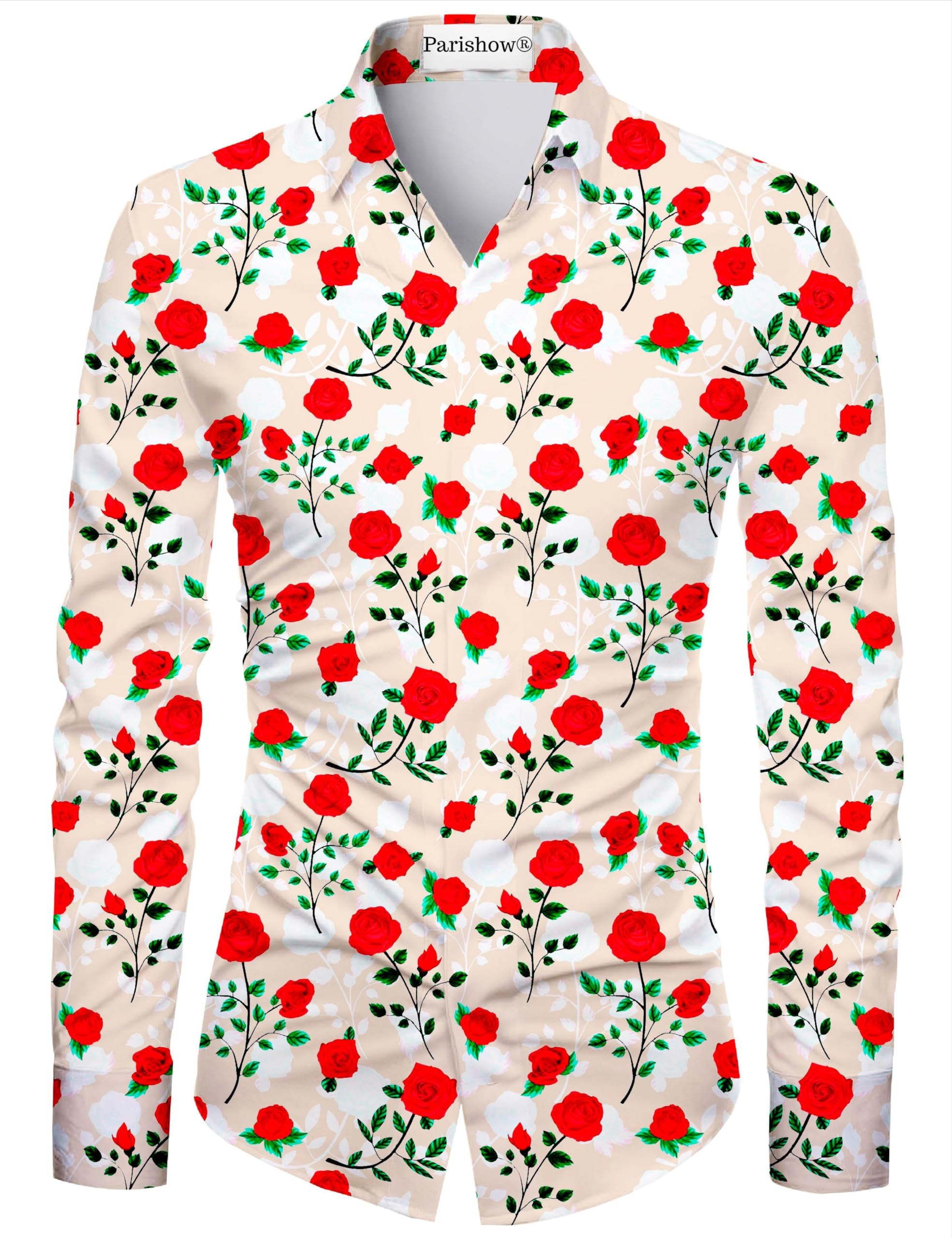 Polycotton Floral Print Shirt Fabric (Unstitched) PJE-UShirtFlowersRo-1-picture-56