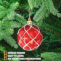 Vista 4 de Adornos de bolas de Navidad, 42 piezas inastillables para árbol de Navidad, regalos de manualidades para el hogar, vacaciones, boda, fiesta