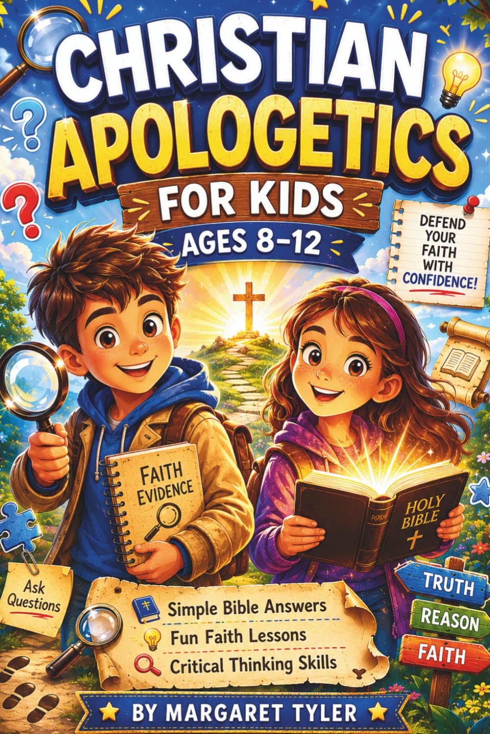 Christian Apologetics for Kids Ages 8-12: Simple Bible Answers, Fun Faith Lessons, and Critical Thinking Skills to Help Kids Defend What They Believe with Confidence