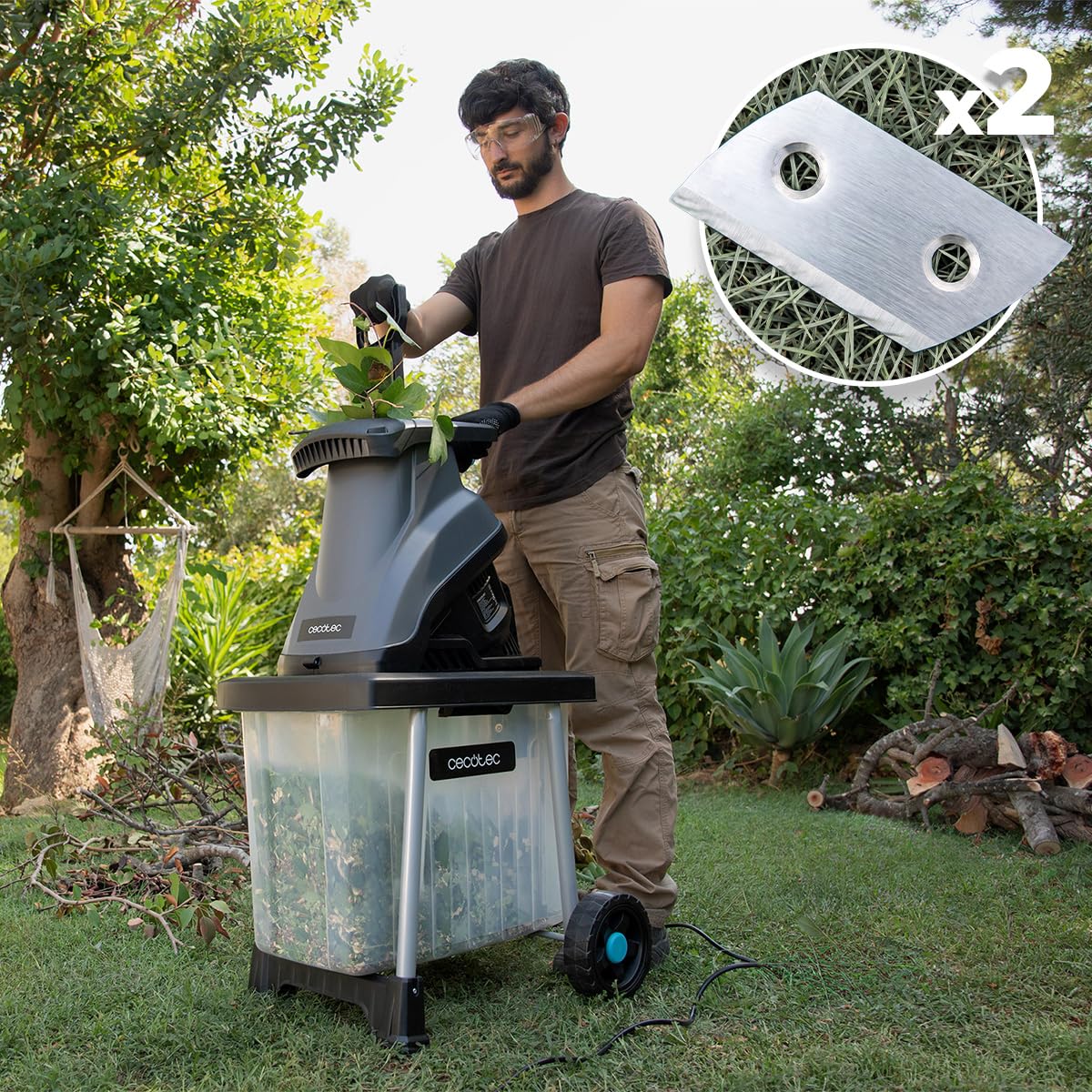 Cecotec BioCrush 3200 Grand broyeur de jardin