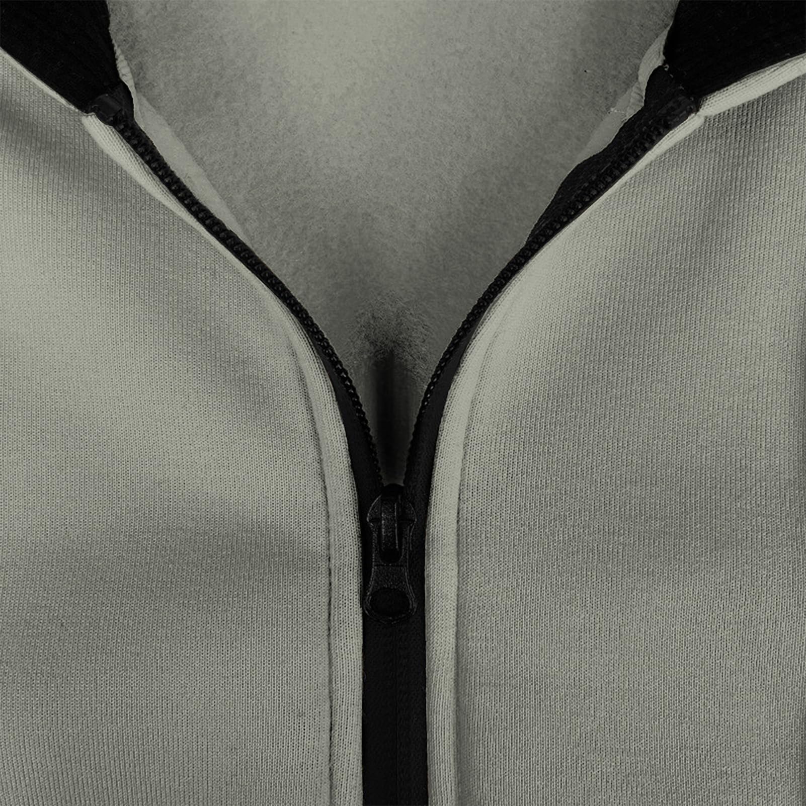 amropi Conjunto de Chándal para Hombre Cremallera Chaqueta con Capucha y Jogging Pantalones 2 Piezas
