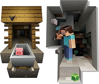 12 Minecraft Bedroom Ideas for Fun Creative Themed Spaces 19 JINX Minecraft Wall Cling Decal Set (Minecart, Steve)
