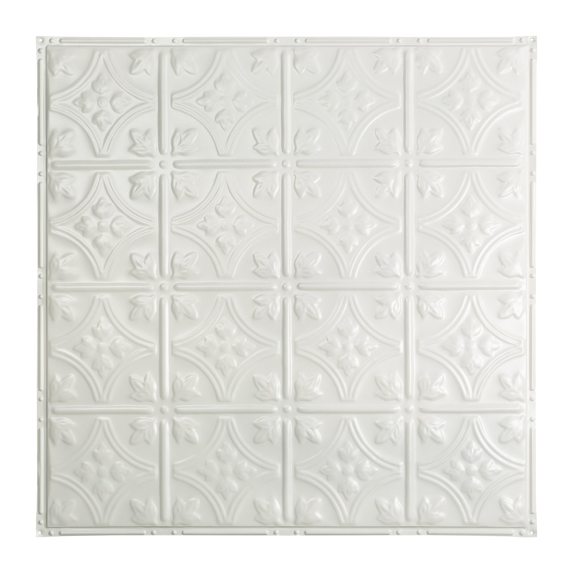 Hamilton Gloss White Nail-Up Ceiling Tiles - Package of Five 2ft x 2ft Panels - Choose from 11 Styles - Perfect for DIY and Home Renovation Projects - Easy to Install