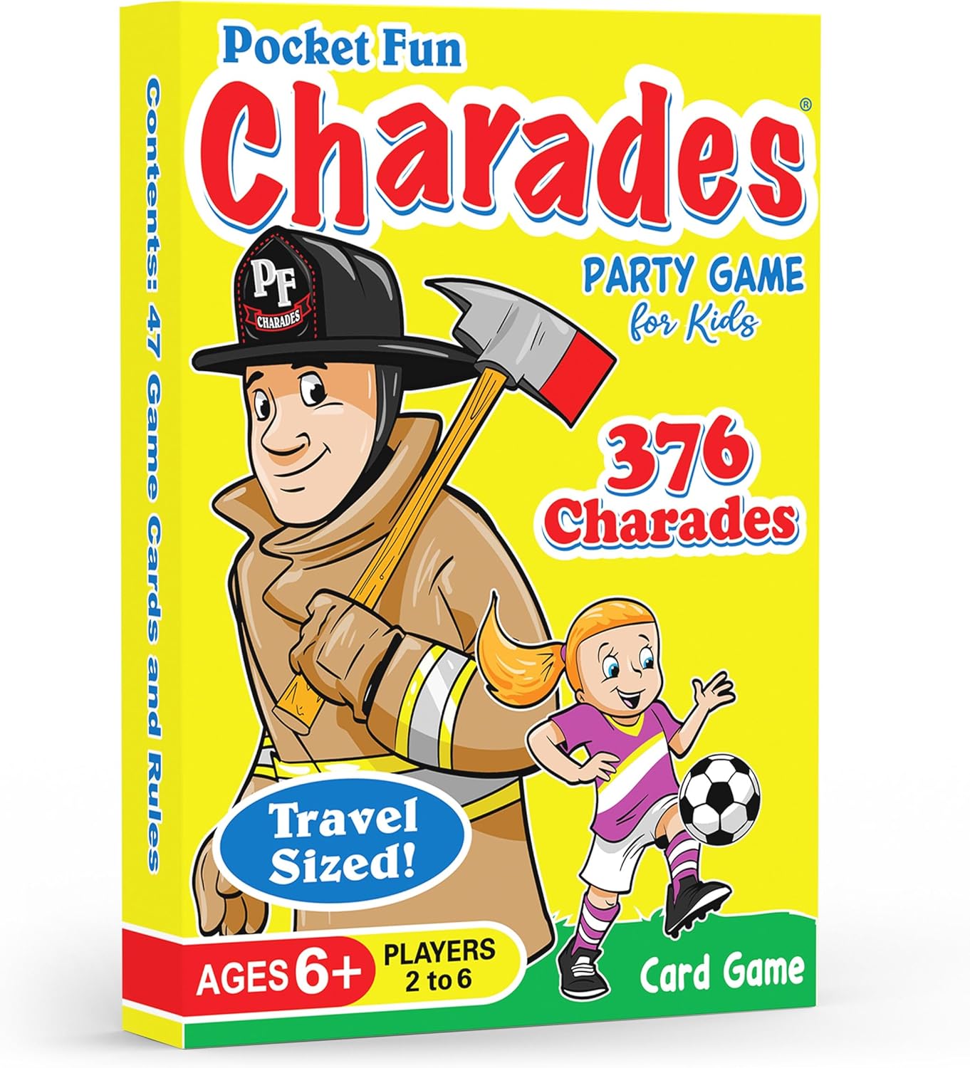 Pocket Fun Charades for Kids Ages 6+ – 376 Fun Acting Prompts – No Reading Required | Compact, Take-Anywhere Activity for Travel, Camping, Party, Game Night, or Birthday Gift for Boy or Girl