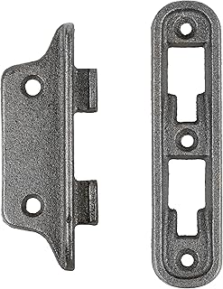 Large Cast Iron Bed Rail Fastener Set | Pack of 4 | Bed Frame Replacement Hardware | Brackets for Connection Bed Frame and Other Furniture | BF-24