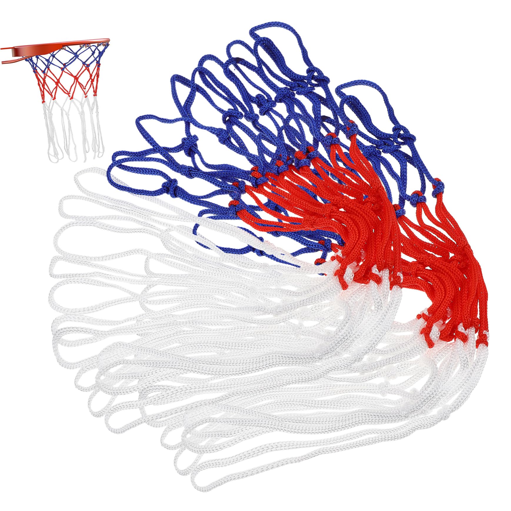 BRIGHTFUFU Basketball Net Kit Professional Replacement Net Nylon Woven for Courts