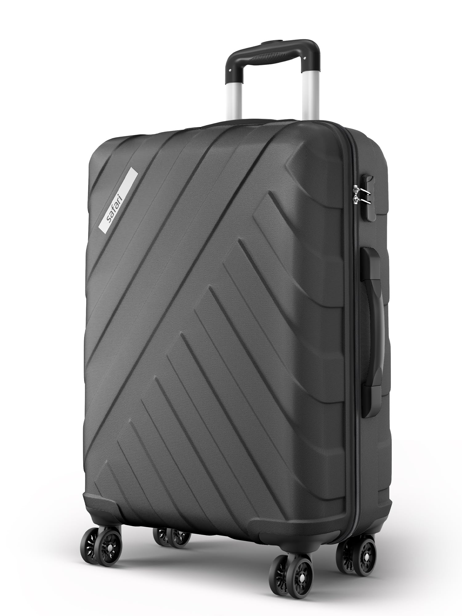 Safari Large Voro77cm Trolley Bag Hard Case Polypropylene, 8 Spinner Wheels, 360 Degree Wheeling Carry on Luggage, Travel Bag, Suitcase for Travel, Trolley Bags for Travel, Gunmetal
