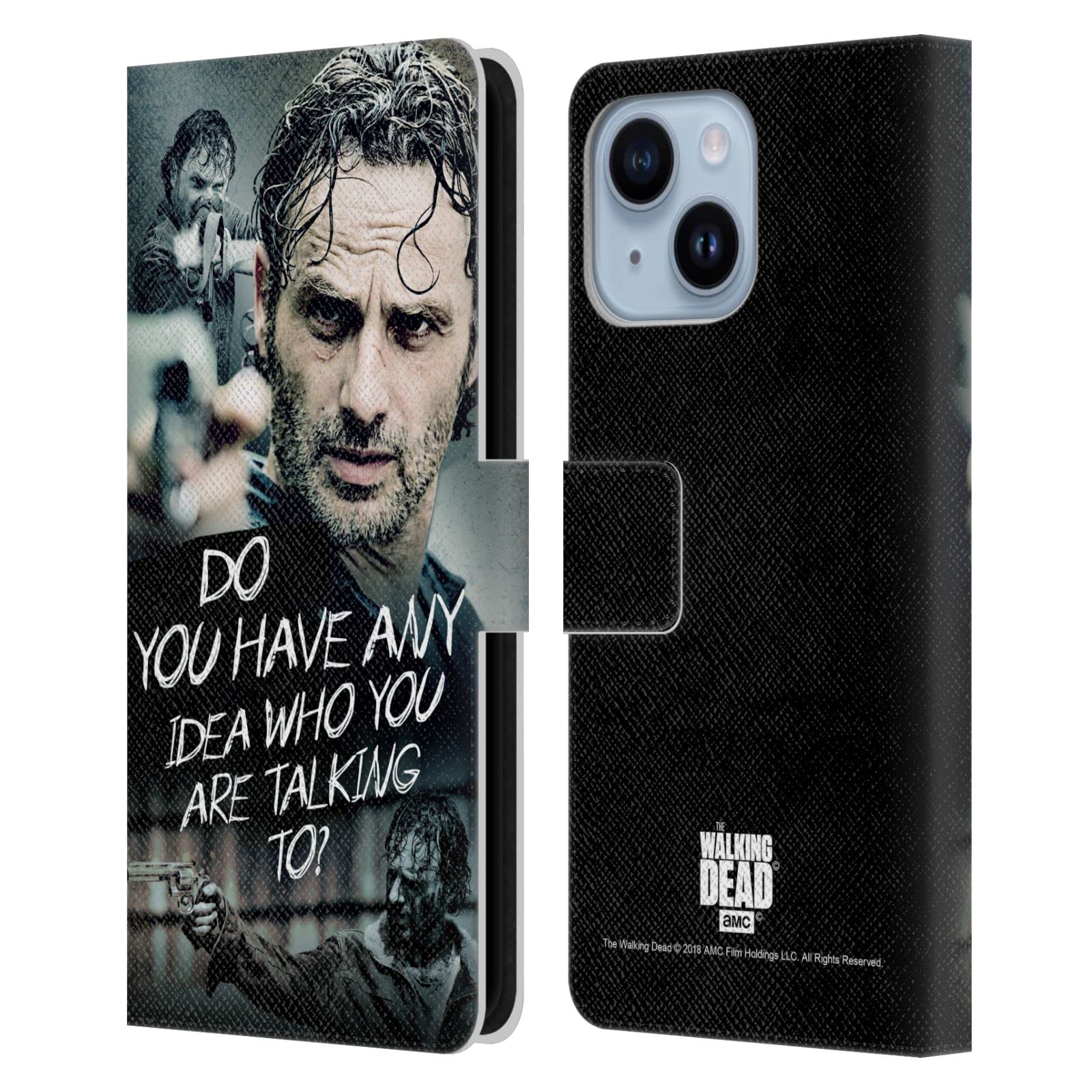 Étui Walking Dead Rick Grimes en cuir de qualité supérieure pour iPhone 14 Plus - 7