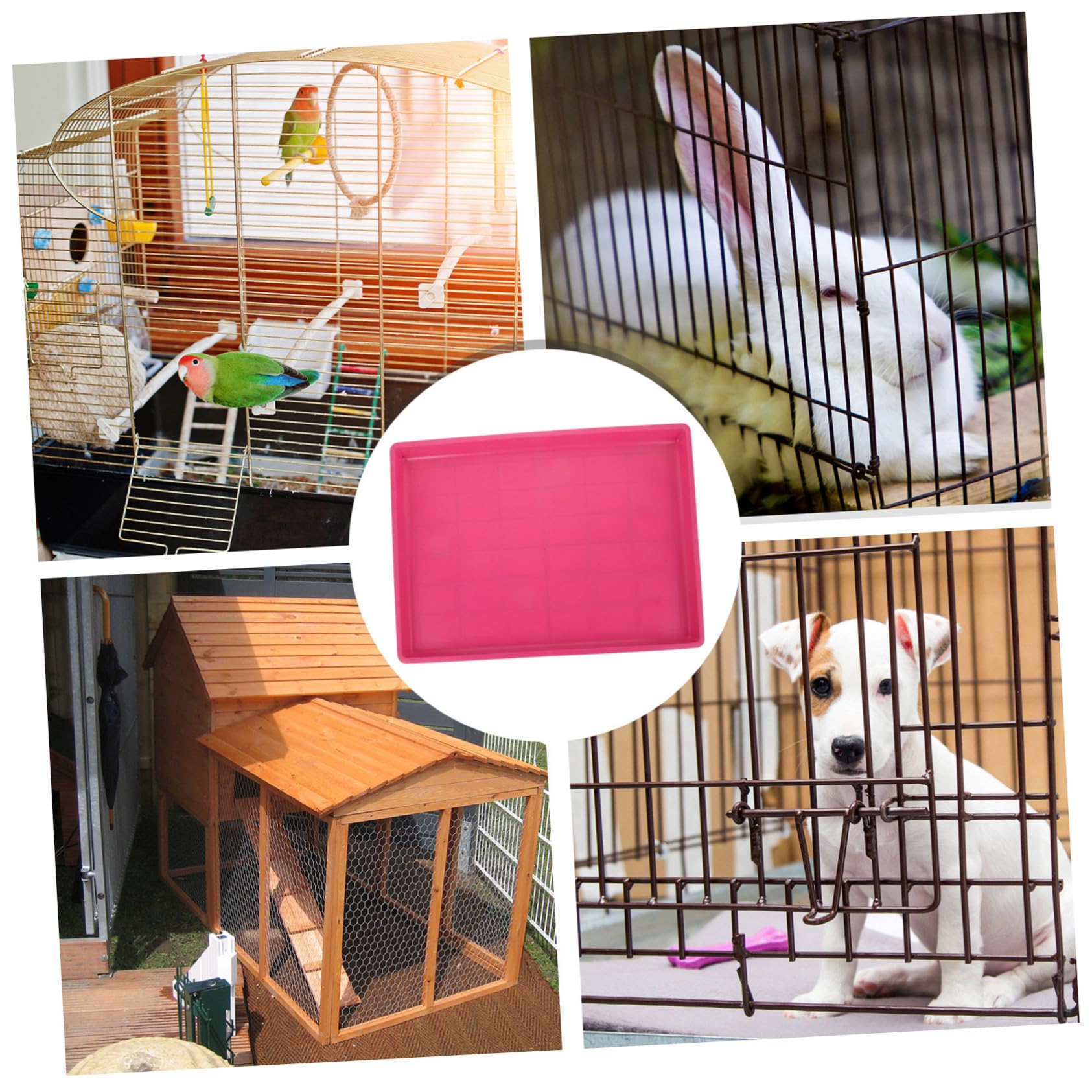 SUPVOX Bac de Fond de Cage en Plastique Stable et Facile à Utiliser pour Animaux, Adapté aux Cochons d'Inde et Poussins, pour Jardin ou Maison
