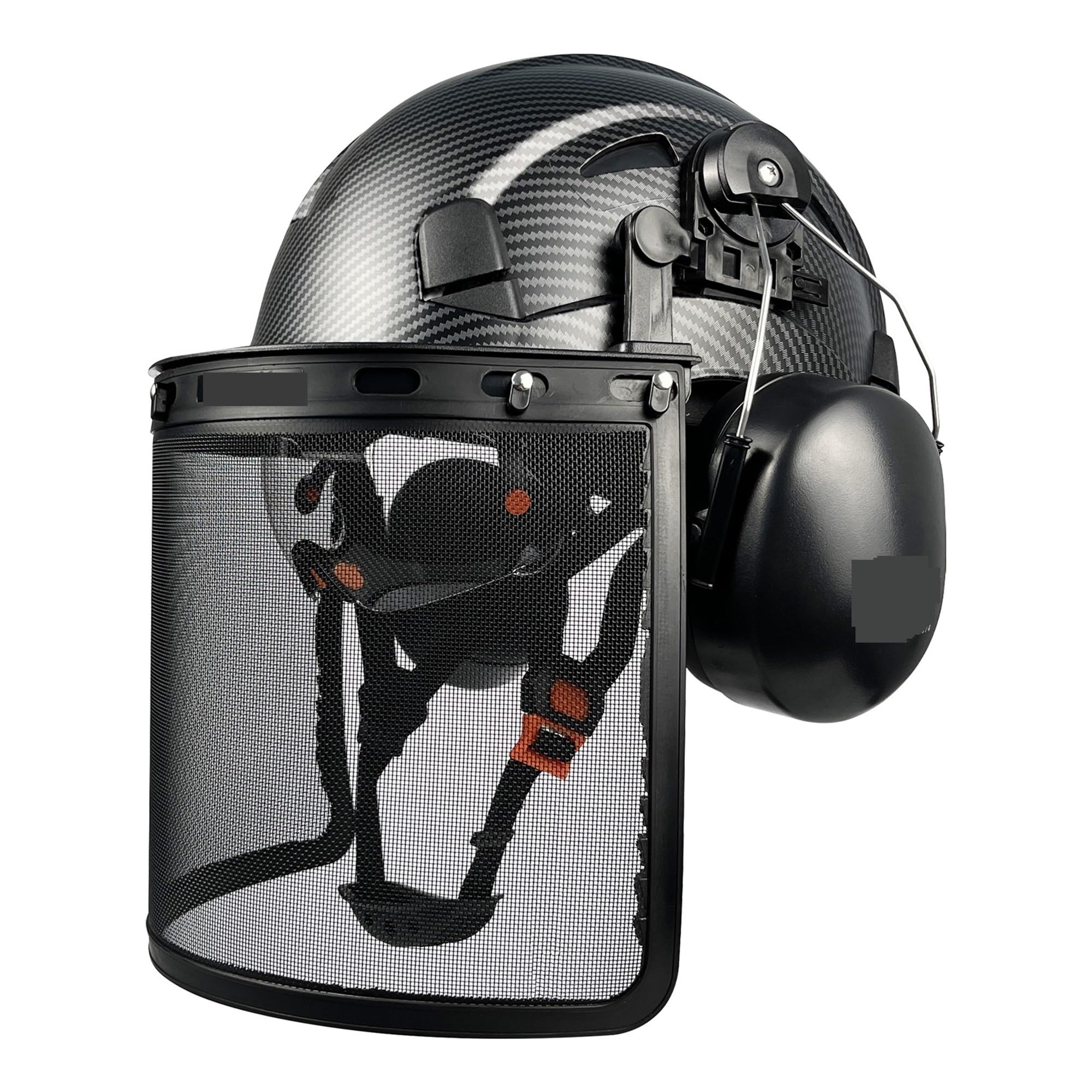 Przemysłowy kask bezpieczeństwa leśnictwo przemysłowy kask ochronny z siatką osłona twarzy nauszniki cięcie drewna ANSI twardy kapelusz rejestrator czapki robocze
