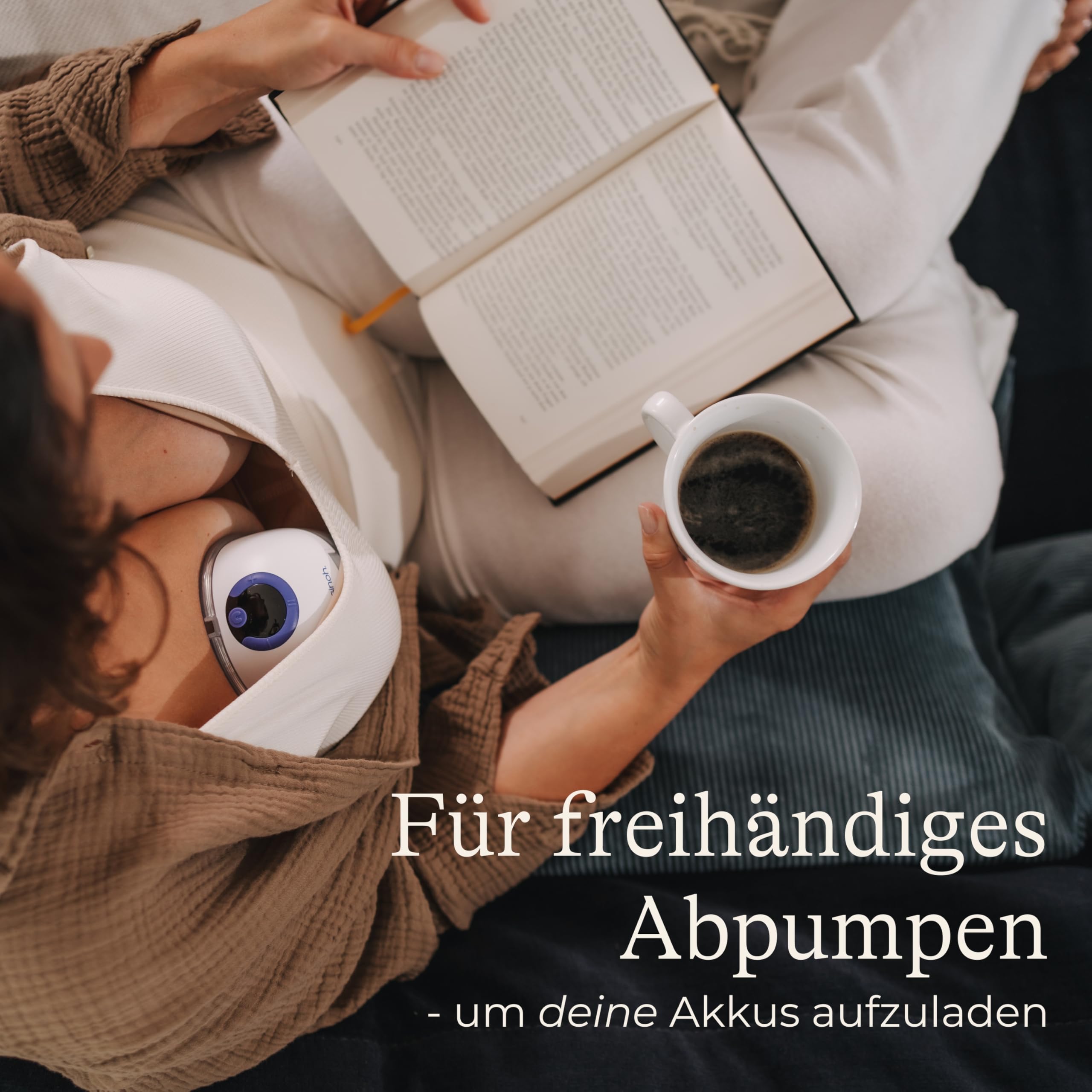 Lansinoh tragbare elektrische Milchpumpe – freihändig und leise abpumpen ohne Kabel & Schläuche – wiederaufladbarer Akku – einfache Bedienung & Reinigung - handsfree