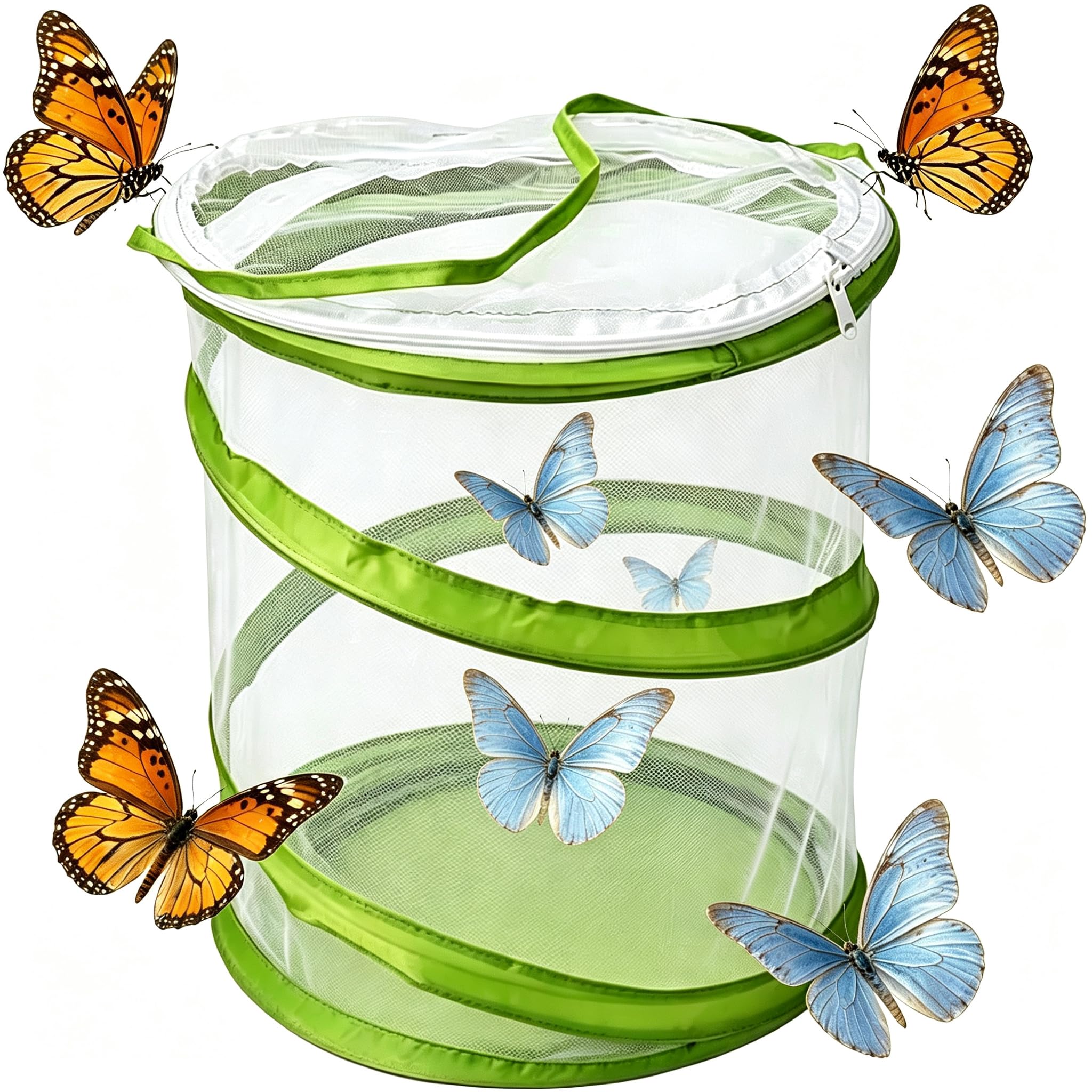 QIANSSE Collapsible Butterfly Kit with Net & Habitat Cage