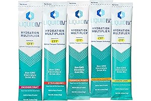 Liquid IV Hydration Multiplier Sampler Variety Pack - Sampler of Strawberry, Passion...