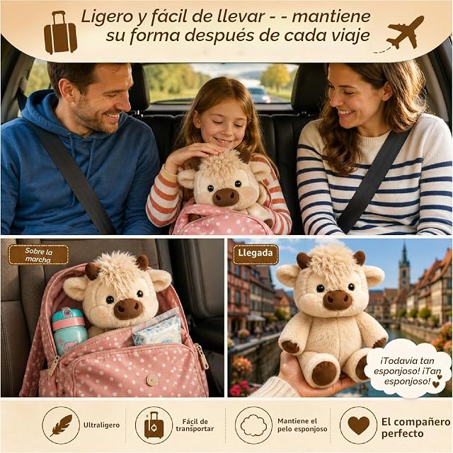 Foto 6 de 8 de Funnity Peluche Vaca Que Corre 45 cm, Vaquita de Peluche Suave y Adorable