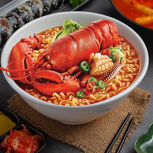 Miniatura 6 de Paldo Fun & Yum - Sopa de fideos con sabor a langosta original, paquete de 4, caldo de mariscos, Ramyun coreano estilo oriental, comida K-Food (4.23