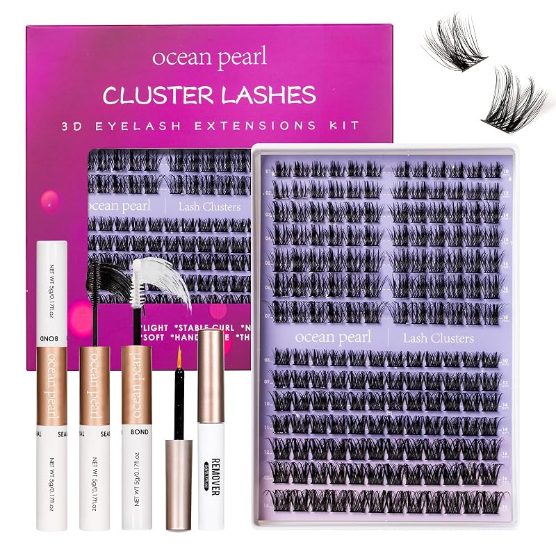 Ocean Pearl Kit com 168 Cílios Postiços em Tufo, Efeito Spike