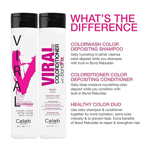 Miniatura 7 de Celeb Luxury Colorwash Color Depositing Conditioner  Bondfix Bond Rebuilder Semi Permanent Hair Color Conditioner and Mask Vegan Hair Dye Viral and