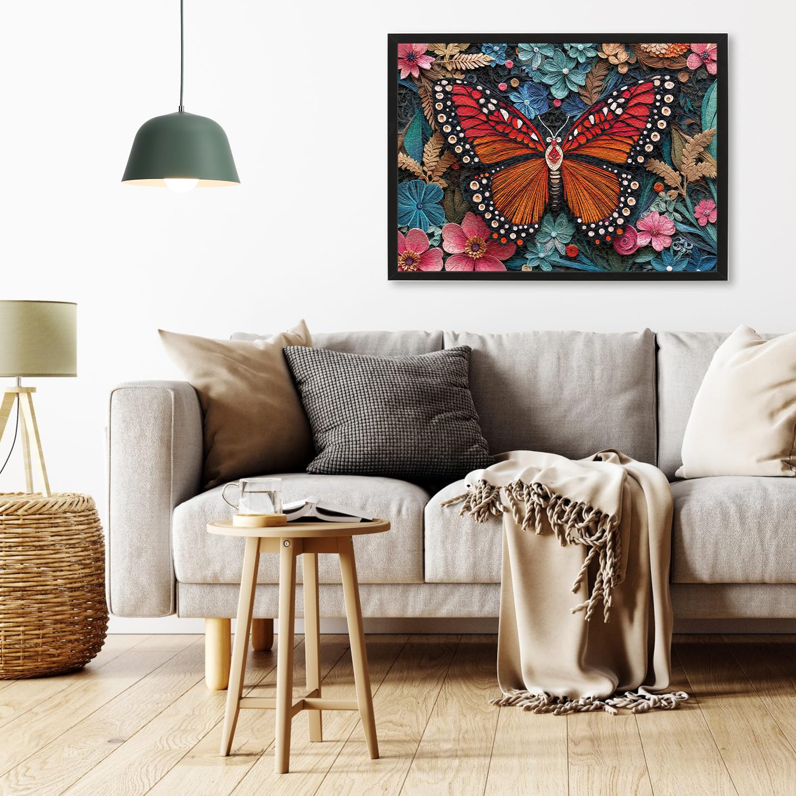 Puzzle a forma di farfalla da taglio di carta per adulti, 1000 pezzi, puzzle a forma di cervello impegnativo per notte di gioco, famiglia, amici, dimensioni del puzzle 26,6 x 19,2