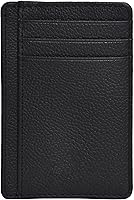 Vista 7 de Oak Leathers Cartera delgada de cuero real para hombres y mujeres, con bloqueo RFID, tarjetero de crédito, regalo para él y ella