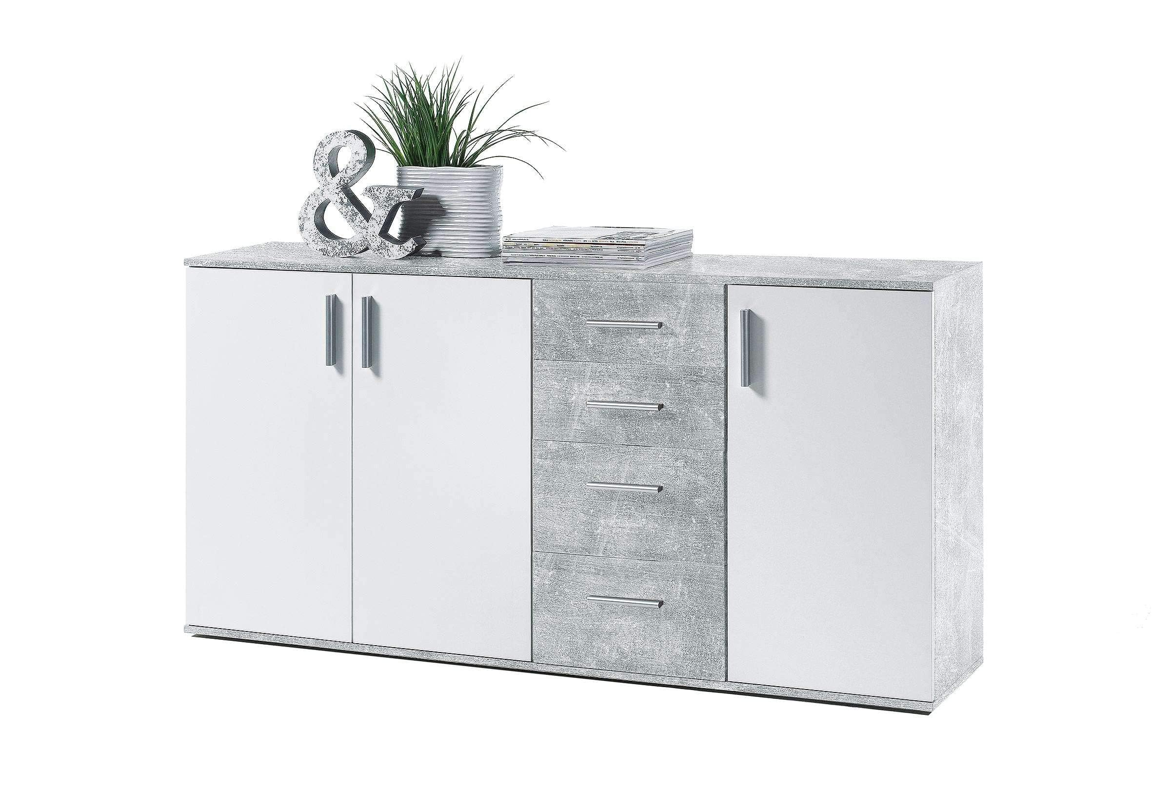 AVANTI TRENDSTORE Bea - Cassettiera/comó in Legno Laminato nella misura 160x84x35 cm, disponibile in diversi colori. Perfetto per soggiorni, ingressi o camere da letto