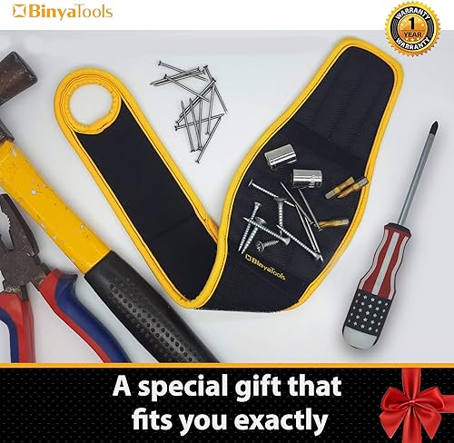 Miniatura 2 de BINYATOOLS Magnetic Wristband for Tools Magnet Screw Holder Wrist Support Keeps Screws Nails Drill Bits Handy Unique Tool Gadgets for Men's & Dad