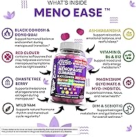 Vista 6 de Menopause Supplement for Women Gummies with Black Cohosh, Wild Yam, DIM, Magnesium, Red Clover Chasteberry for Hormone Balance Relief Night Sweats