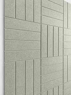 Felt Bulletin Board Tiles | Modern Cork Board Alternative | Large Cork Boards for Walls | Aesthetic Felt Wall Panels for Office & Home Decor | Pinboard & Photo Board (12-Pack) | Sage