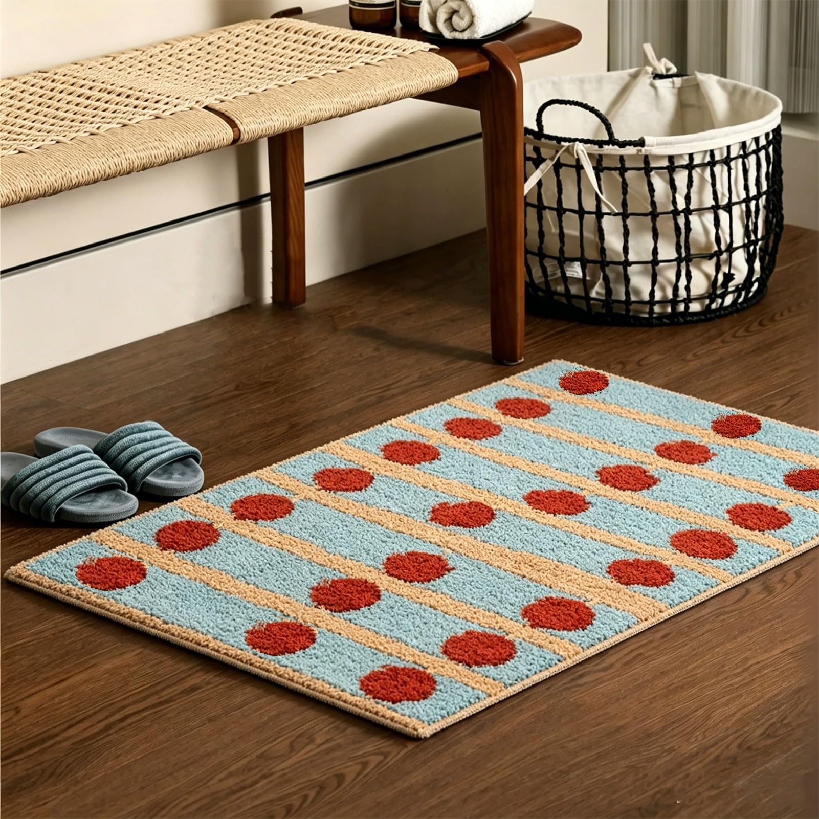 Tapis de bain vintage à séchage rapide pour habiller élégamment votre sortie de douche