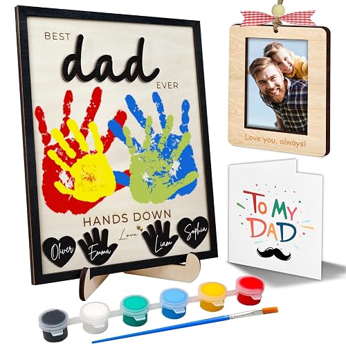 10" Best Dad Ever Hands Down Sign DIY Dad Gifts