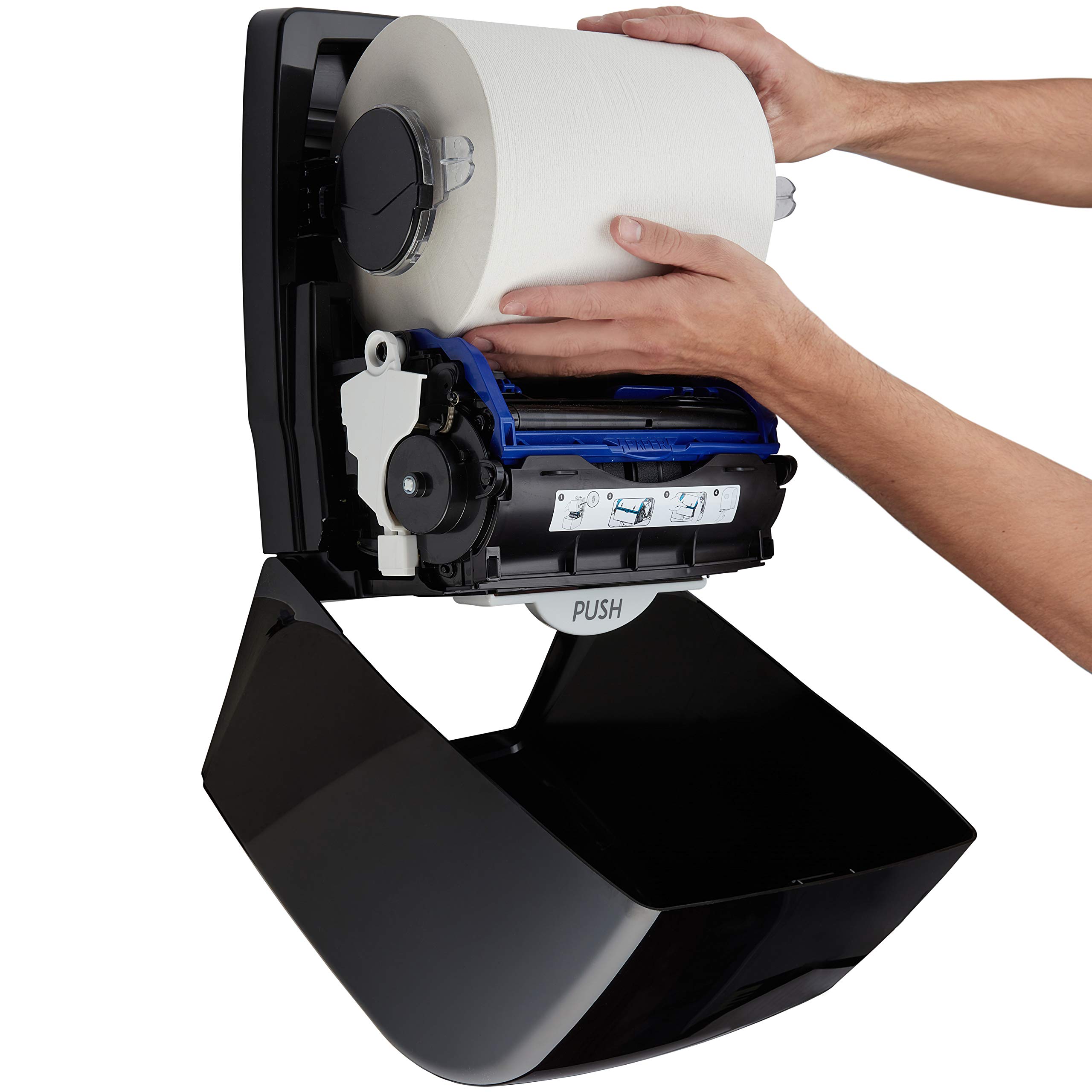 Aquarius 7376, dispensador de toallas secamanos en rollo, negro, 1 x 1 dispensador
