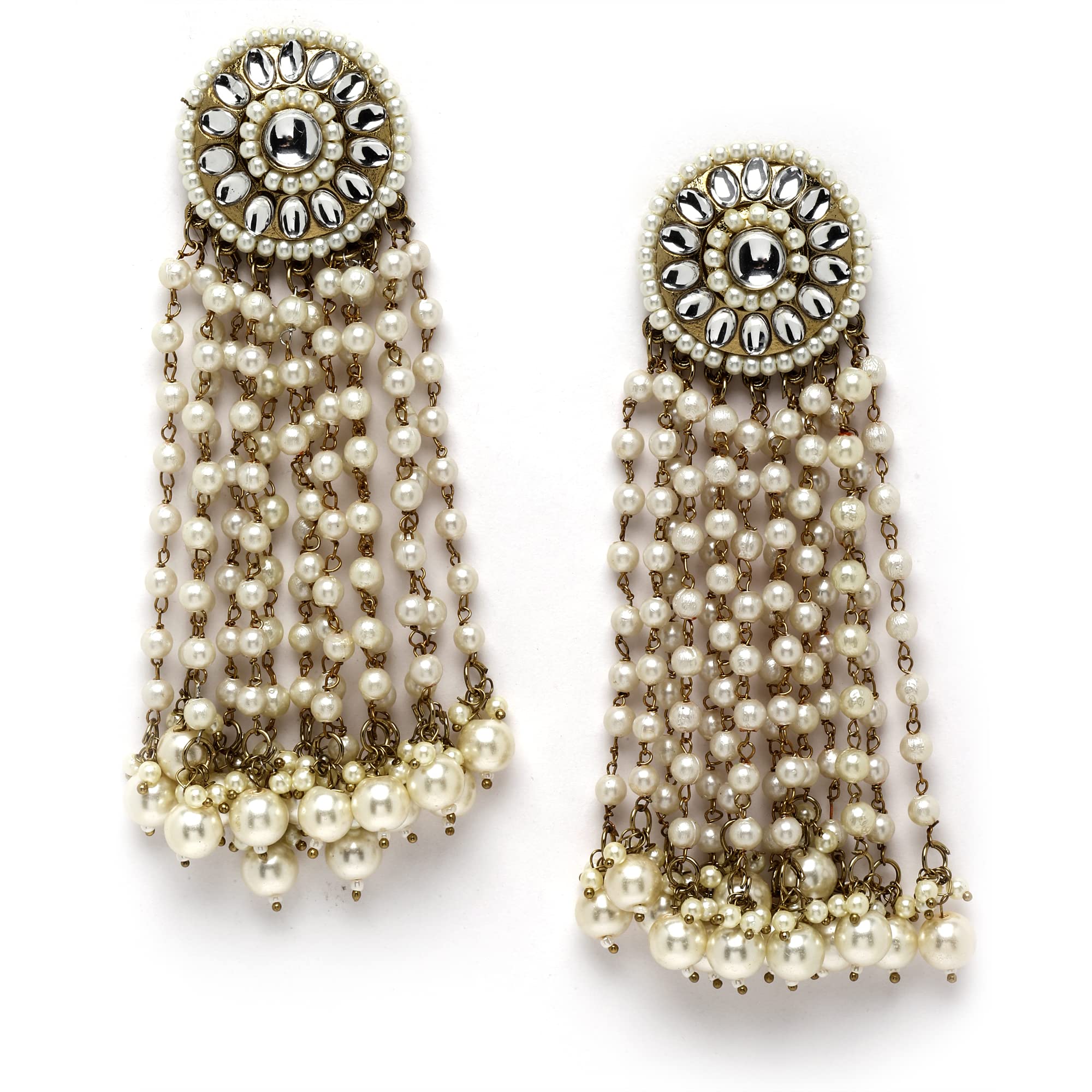 Shining Diva Fashion Latest Stylish Traditional Kundan Pearl Drop Earrings for Women and Girls (13815er)(White) (B0BTHV8DWX) Amazon Price History, Amazon Price Tracker