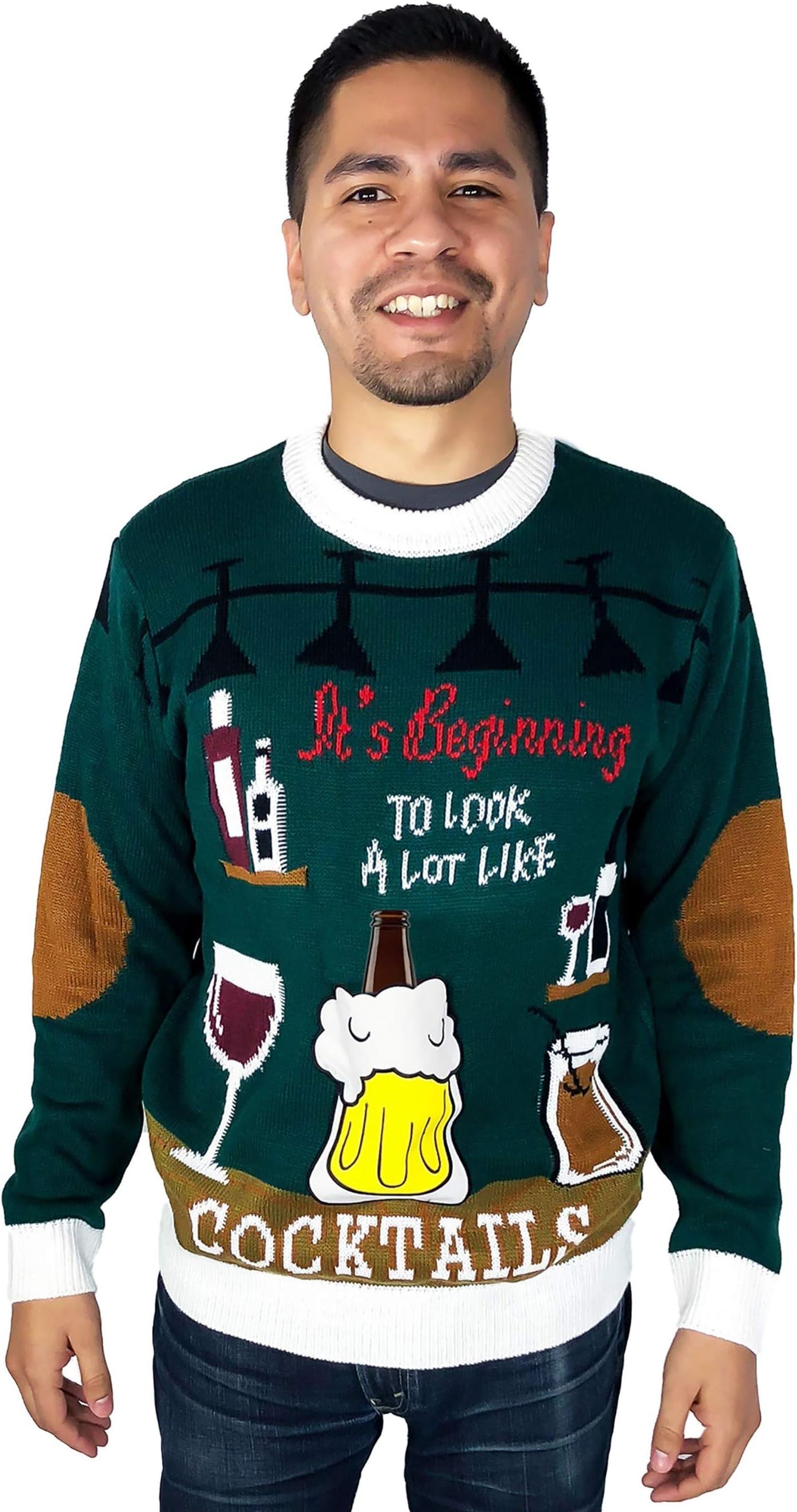Beverage Huggie, Looks Like Cocktails Ugly Christmas Sweater