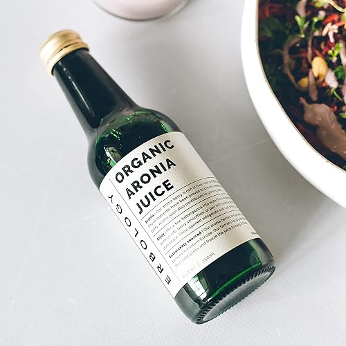Miniatura 7 de Jugo de bayas de Aronia 100% orgánico, 8.5 onzas líquidas (caja de 6), apoya la salud de la piel, rico en antioxidantes, directamente de la granja,