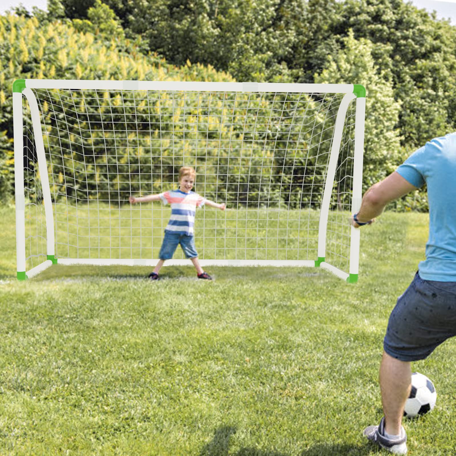 Aufun Porta da calcio per bambini da giardino Rete da calcio per allenamento Porta perfetta in tutte le condizioni atmosferiche, adatta per bambini, adolescenti e adulti